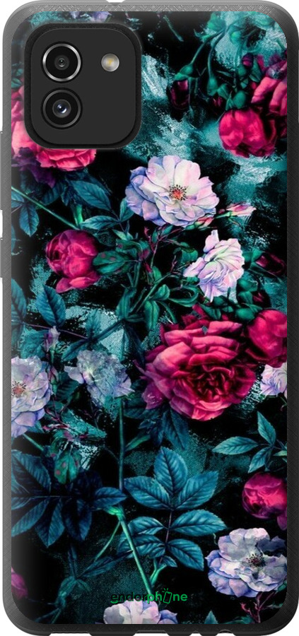 Силиконовый чехол Сад и розы для Samsung Galaxy A03 A035F - 6483u-2499 изображение 