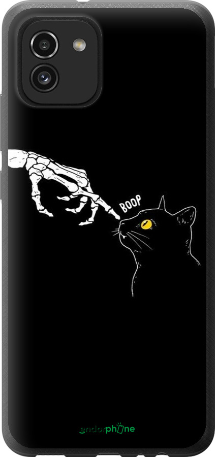 Силіконовий чехол Кішка для Samsung Galaxy A03 A035F - 6505u-2499 изображение 