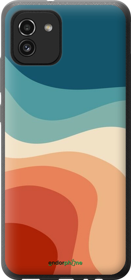 Силиконовый чехол В стиле ретро с волнами для Samsung Galaxy A03 A035F - 6531u-2499 изображение 
