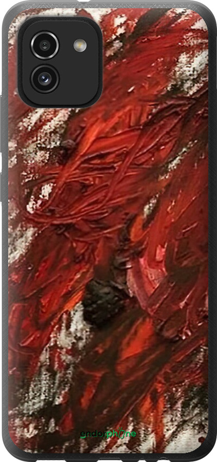 Силиконовый чехол Абстрактная композиция в красных тонах для Samsung Galaxy A03 A035F - 6541u-2499 изображение 