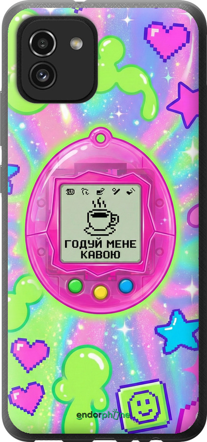 Силиконовый чехол Y2K Aesthetic Retro Pet: Годуй мене кавою для Samsung Galaxy A03 A035F - 6784u-2499 изображение 