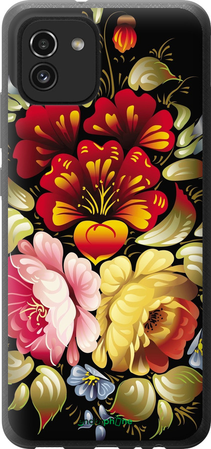 Силиконовый чехол Хохлома 6 для Samsung Galaxy A03 A035F - 829u-2499 изображение 