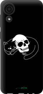 TPU чехол С изображением кота и черепа для Samsung Galaxy A03 Core A032F - 6491b-2539 изображение 