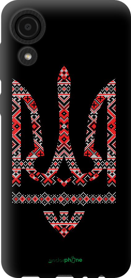 TPU чехол Герб - вышиванка на черном фоне для Samsung Galaxy A03 Core A032F - 1196b-2539 изображение 