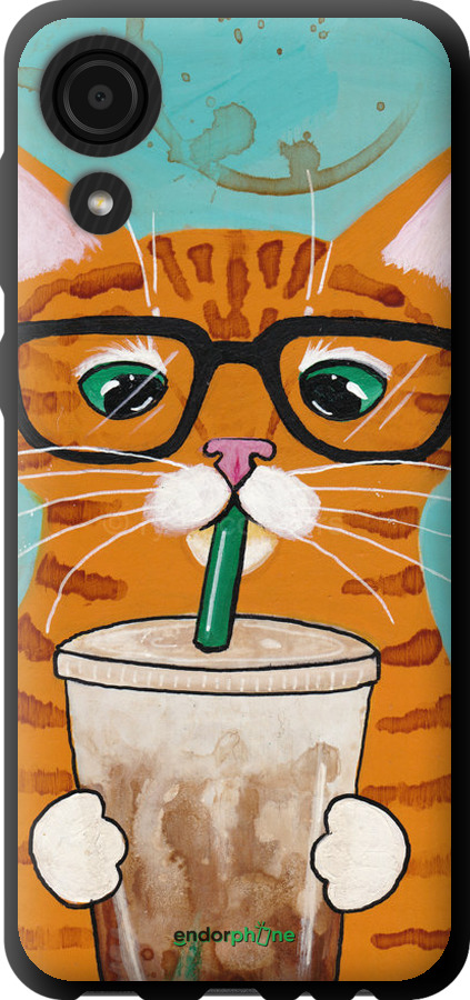 TPU чехол Зеленоокий кіт в окулярах для Samsung Galaxy A03 Core A032F - 4054b-2539 изображение 