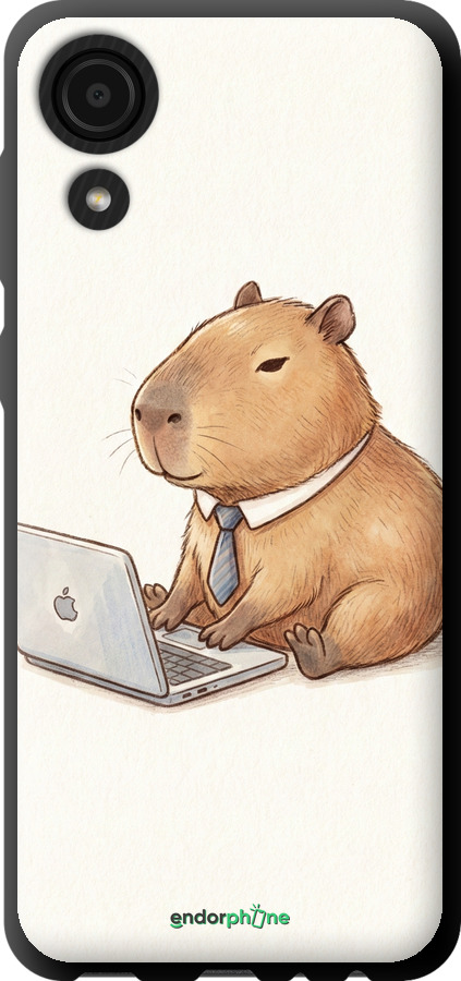 TPU чехол Funny Capybara CEO Working для Samsung Galaxy A03 Core A032F - 6777b-2539 изображение 