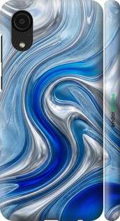 3D пластиковый матовый чехол Liquid Chrome для Samsung Galaxy A03 Core A032F - 6781m-2539 изображение 