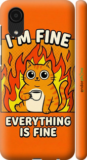 3D пластиковий матовий чехол Funny Cat для Samsung Galaxy A03 Core A032F - 6786m-2539 изображение 