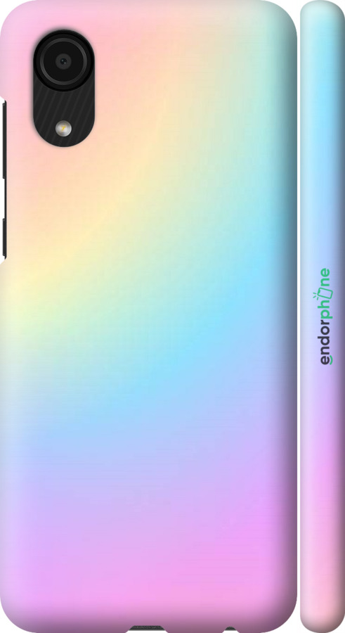 

3D пластиковий матовий чохол "Веселка 2" для Samsung Galaxy A03 Core A032F, Рожевий