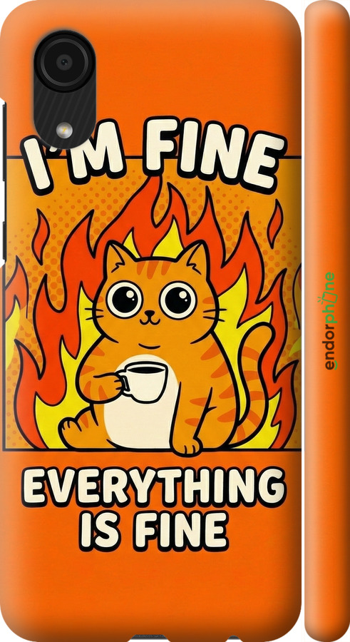 3D пластиковий матовий чехол Funny Cat для Samsung Galaxy A03 Core A032F - 6786m-2539 изображение 