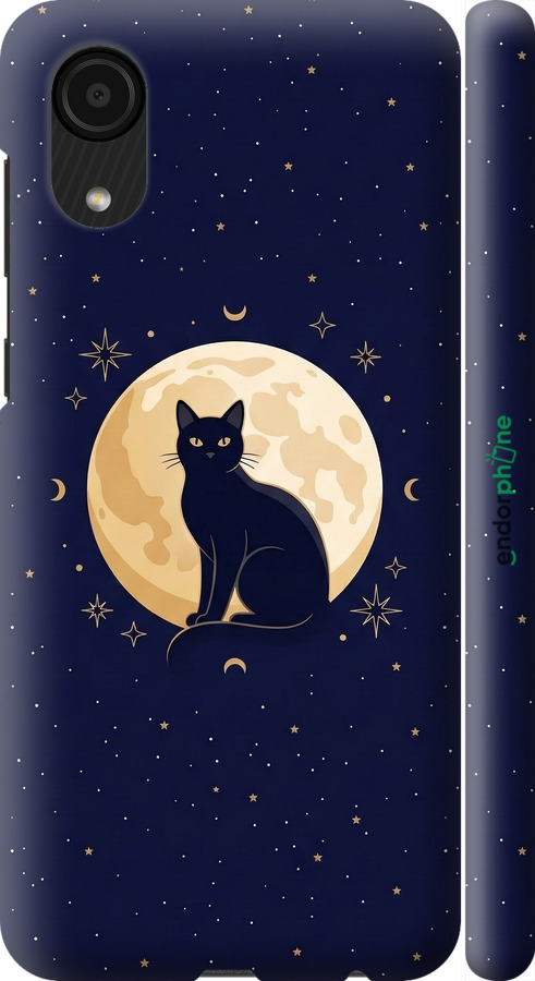 3D пластиковий матовий чехол Cute Cat Celestial/Witchy для Samsung Galaxy A03 Core A032F - 6787m-2539 изображение 