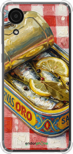Силикон с усиленными углами чехол Vintage Sardine Tin Phone для Samsung Galaxy A03 Core A032F - 6772sp-2539 изображение 