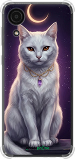 Силіконовий протиударний с посиленими кутами чехол Mystic White Cat Gothic Dark Purple Gold для Samsung Galaxy A03 Core A032F - 6805sp-2539 изображение 