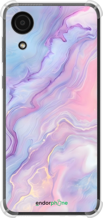 Силіконовий протиударний с посиленими кутами чехол Нежный мрамор для Samsung Galaxy A03 Core A032F - 6310sp-2539 изображение 