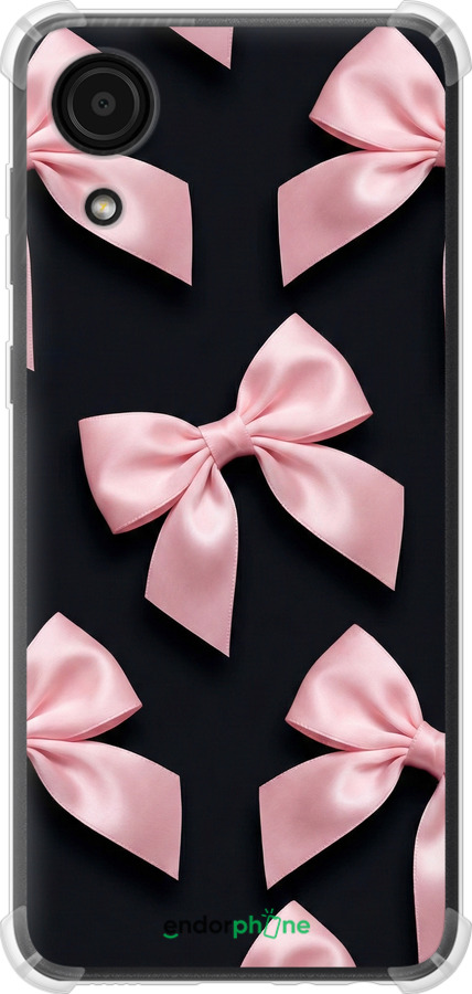 Силикон с усиленными углами чехол Coquette Ribbons Dark Coquette для Samsung Galaxy A03 Core A032F - 6767sp-2539 изображение 