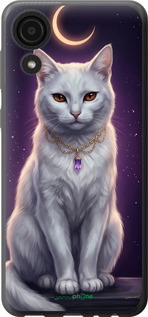 Силиконовый чехол Mystic White Cat Gothic Dark Purple Gold для Samsung Galaxy A03 Core A032F - 6805u-2539 изображение 