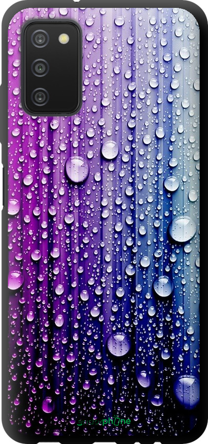 

TPU чорний чохол "Краплини води" для Samsung Galaxy A03s A037F, Синій