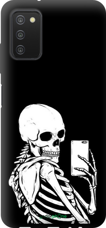 TPU чехол Скелет робить Selfie для Samsung Galaxy A03s A037F - 6535b-2381 изображение 