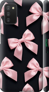 3D пластиковий матовий чехол Coquette Ribbons Dark Coquette для Samsung Galaxy A03s A037F - 6767m-2381 изображение 