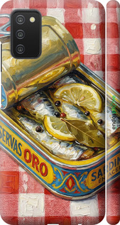 3D пластиковый матовый чехол Vintage Sardine Tin Phone для Samsung Galaxy A03s A037F - 6772m-2381 изображение 