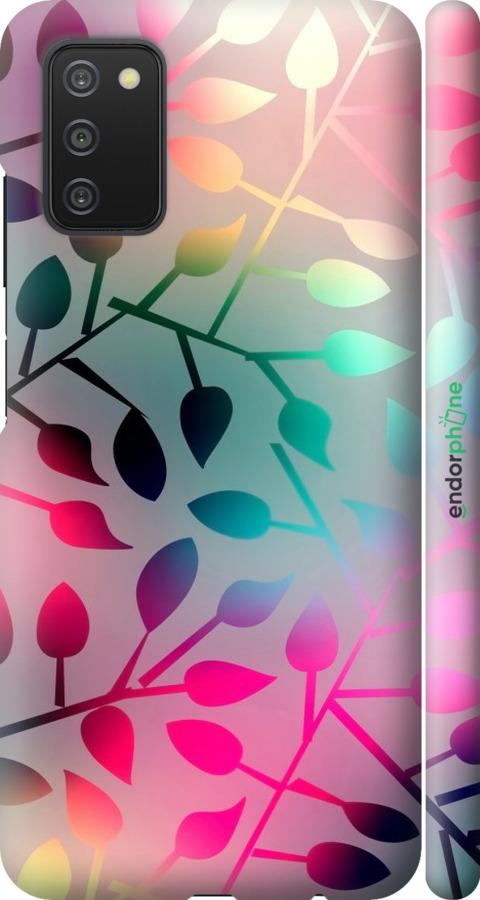 

3D пластиковий матовий чохол "Листя" для Samsung Galaxy A03s A037F
