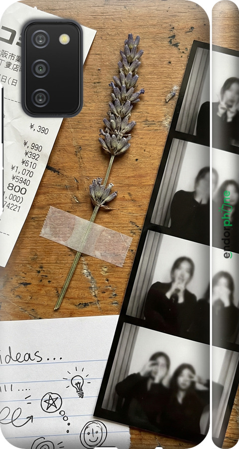 3D пластиковый матовый чехол Aesthetic Scrapbook Collage для Samsung Galaxy A03s A037F - 6773m-2381 изображение 