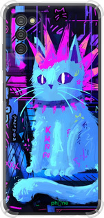 Силикон с усиленными углами чехол Кот панк для Samsung Galaxy A03s A037F - 6311sp-2381 изображение 