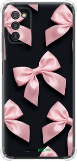 Силикон с усиленными углами чехол Coquette Ribbons Dark Coquette для Samsung Galaxy A03s A037F - 6767sp-2381 изображение 