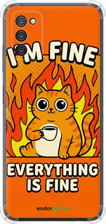 Силикон с усиленными углами чехол Funny Cat для Samsung Galaxy A03s A037F - 6786sp-2381 изображение 