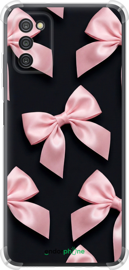 Силикон с усиленными углами чехол Coquette Ribbons Dark Coquette для Samsung Galaxy A03s A037F - 6767sp-2381 изображение 