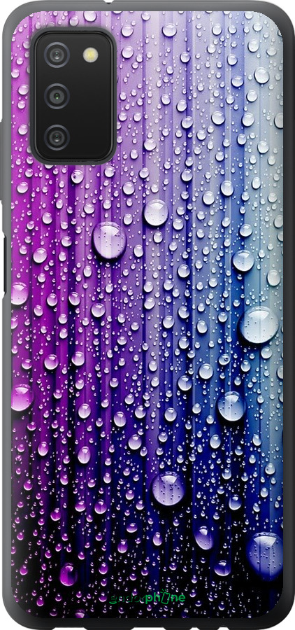 

Силіконовий чохол "Краплини води" для Samsung Galaxy A03s A037F, Синій