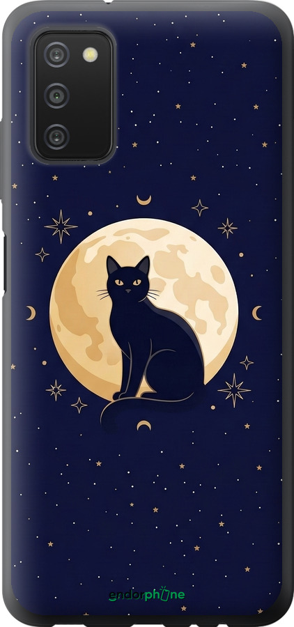 2D пластиковый чехол Cute Cat Celestial/Witchy для Samsung Galaxy A03s A037F - 6787t-2381 изображение 