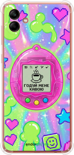 Силикон с усиленными углами чехол Y2K Aesthetic Retro Pet: Годуй мене кавою для Samsung Galaxy A04 A045F - 6784sp-2831 изображение 