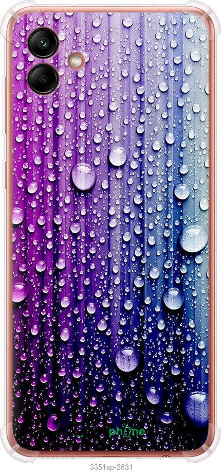 

Силіконовий протиударний с посиленими кутами чохол "Краплини води" для Samsung Galaxy A04 A045F, Синій