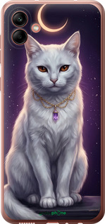 Силиконовый чехол Mystic White Cat Gothic Dark Purple Gold для Samsung Galaxy A04 A045F - 6805u-2831 изображение 
