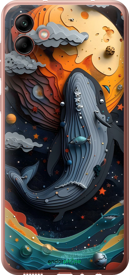 Силиконовый чехол Кит в космосе для Samsung Galaxy A04 A045F - 6328u-2831 изображение 