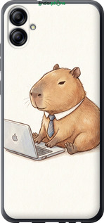 Силиконовый чехол Funny Capybara CEO Working для Samsung Galaxy A04e A042F - 6777u-2908 изображение 