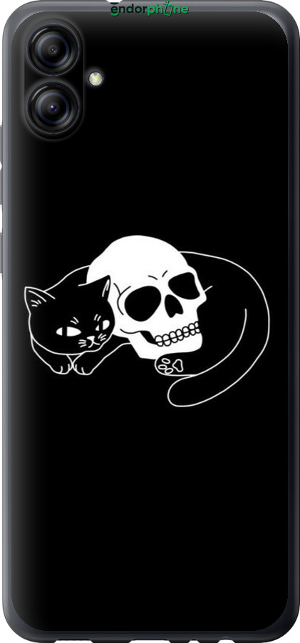 Силиконовый чехол С изображением кота и черепа для Samsung Galaxy A04e A042F - 6491u-2908 изображение 