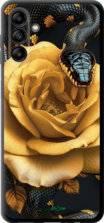 TPU чехол Black snake and golden rose для Samsung Galaxy A13 5G - 6068b-3853 изображение 