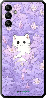 TPU чехол Котик в цветах для Samsung Galaxy A04s - 6390b-2877 изображение 