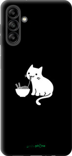TPU чехол С милым котом на черном фоне для Samsung Galaxy A04s - 6528b-2877 изображение 