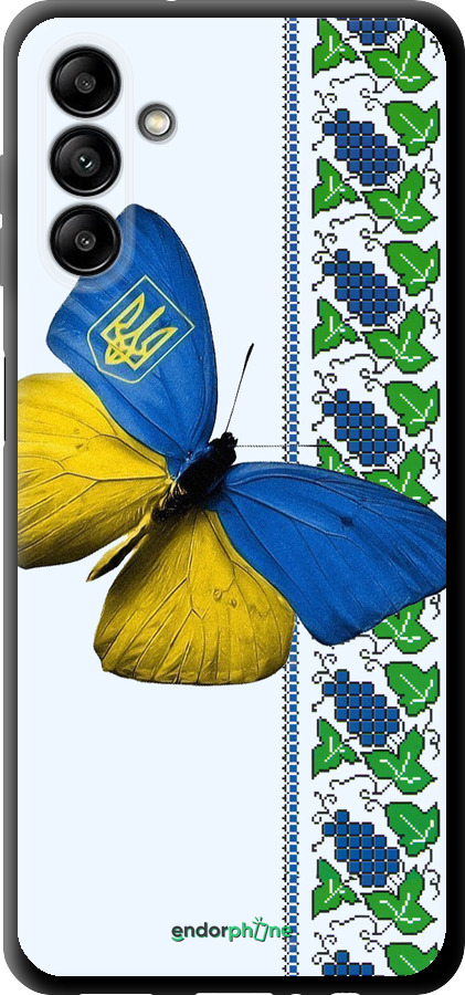 TPU чехол Желто-голубая бабочка для Samsung Galaxy A04s - 1054b-2877 изображение 