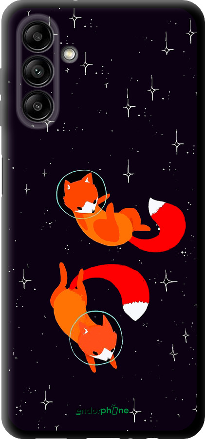TPU чехол Лисички в космосе для Samsung Galaxy A04s - 4519b-2877 изображение 