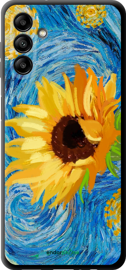 TPU чехол Цветы желто-голубые для Samsung Galaxy A04s - 5308b-2877 изображение 