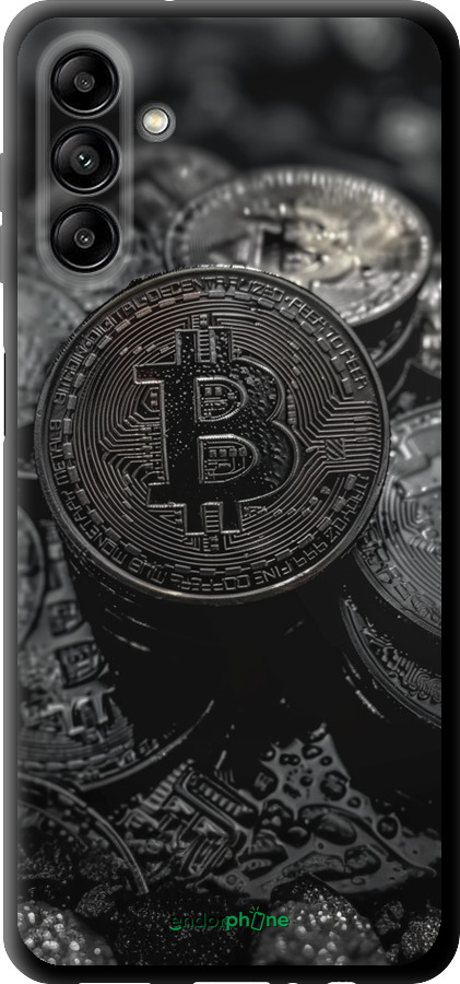 TPU чехол Black Bitcoin для Samsung Galaxy A04s - 6090b-2877 изображение 