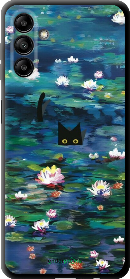 TPU чехол Чехол с изображением водяных лилий Моне и кошек для Samsung Galaxy A04s - 6399b-2877 изображение 