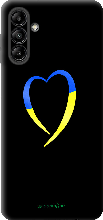 TPU чехол Жёлто-голубое сердце для Samsung Galaxy A04s - 885b-2877 изображение 