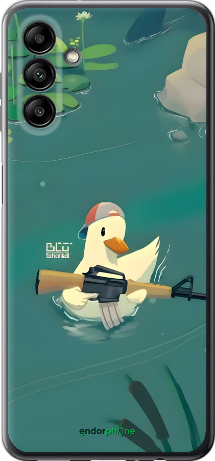 Силиконовый чехол Уточка с автоматом для Samsung Galaxy A04s - 6356u-2877 изображение 