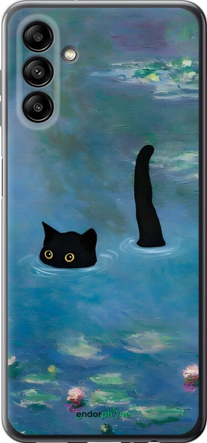 Силиконовый чехол С изображением кота и водяной лилии Monet для Samsung Galaxy A13 5G - 6519u-3853 изображение 