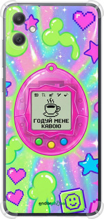 Силикон с усиленными углами чехол Y2K Aesthetic Retro Pet: Годуй мене кавою для Samsung Galaxy A05 - 6784sp-3355 изображение 